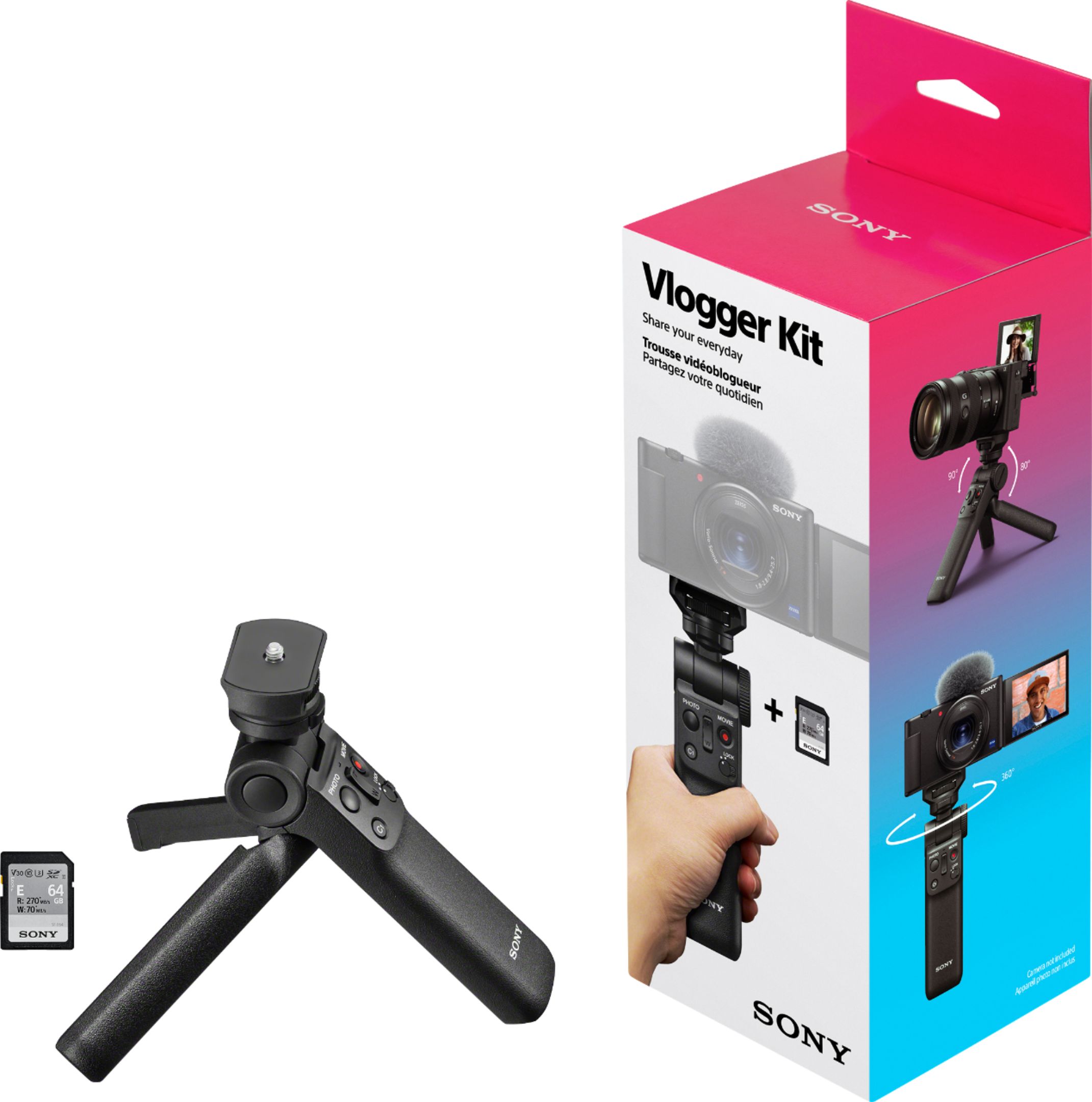Angle View: Sony - Vlogger Accessory Kit - Black