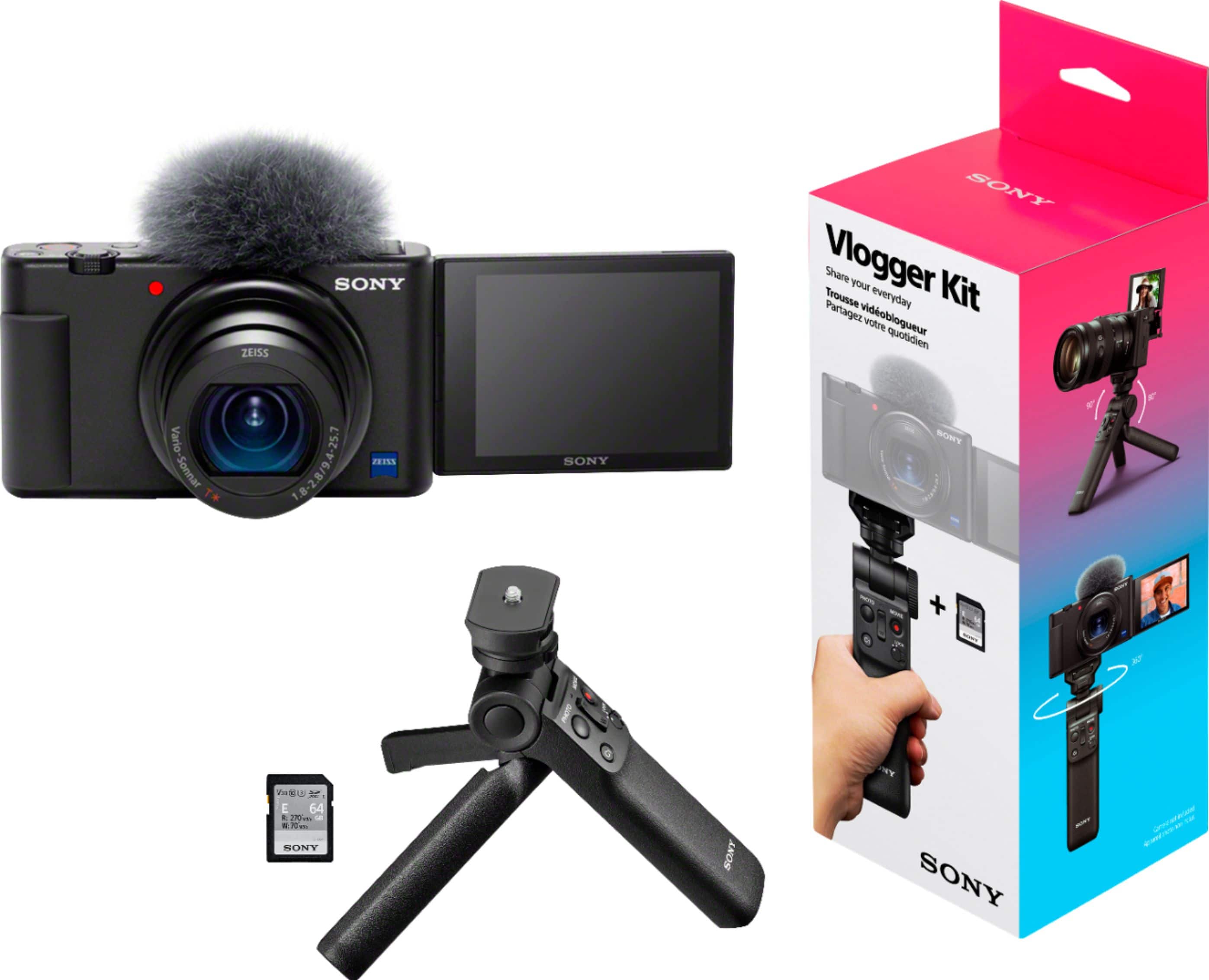 Left. Sony - Vlogger Accessory Kit - Black.