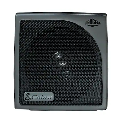 Front. Cobra - HighGear HG S300 Dynamic External CB Speaker with Noise Filter - Black/Gunmetal Gray.