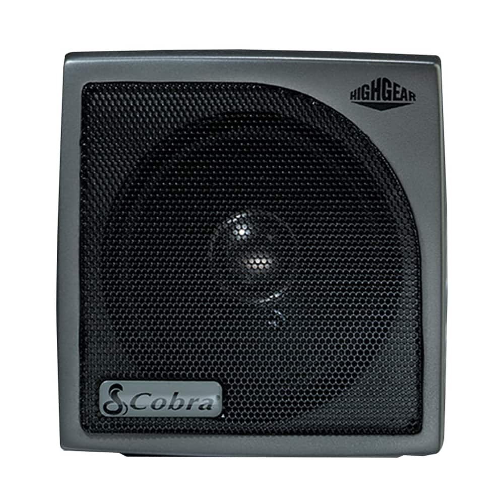 Front. Cobra - HighGear HG S500 Dynamic External CB Speaker with Noise Filter and Talk-back - Black/Gunmetal Gray.
