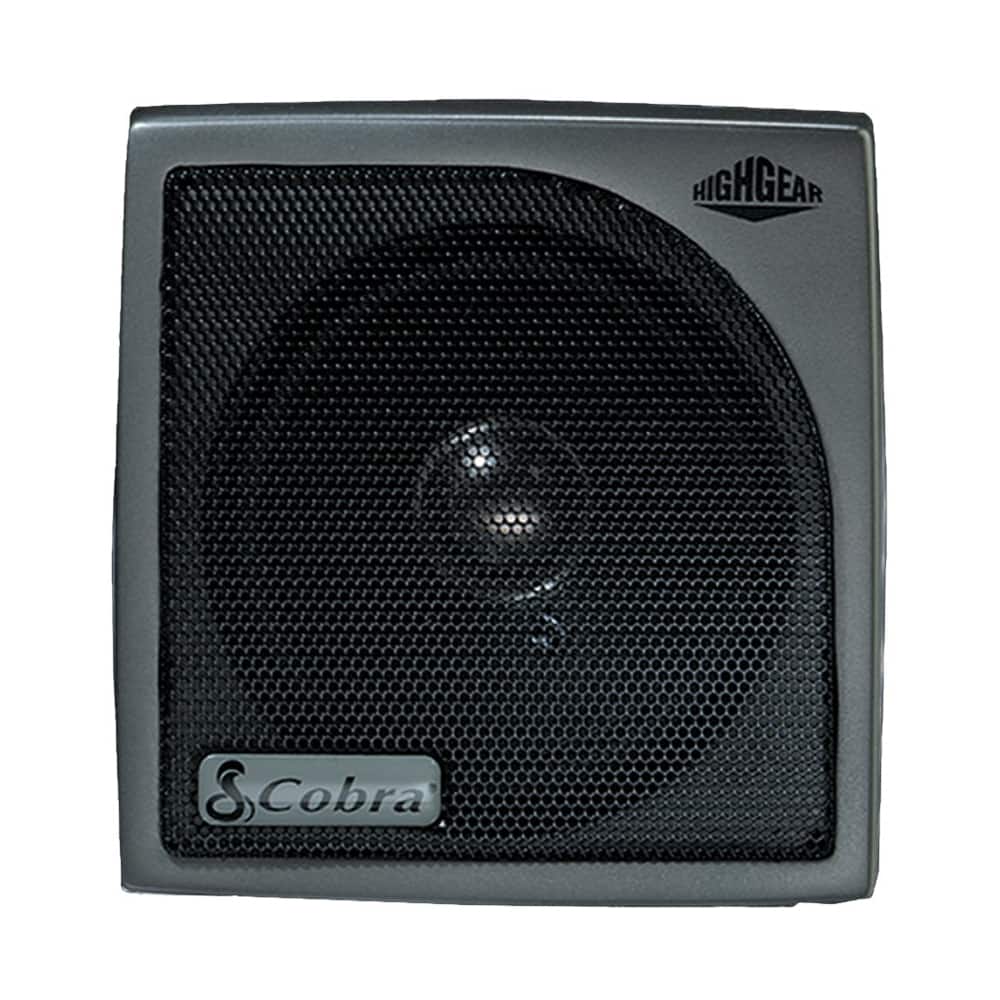 Cobra - HighGear HG S100 Dynamic External CB Speaker - Gunmetal Gray - Front_Zoom