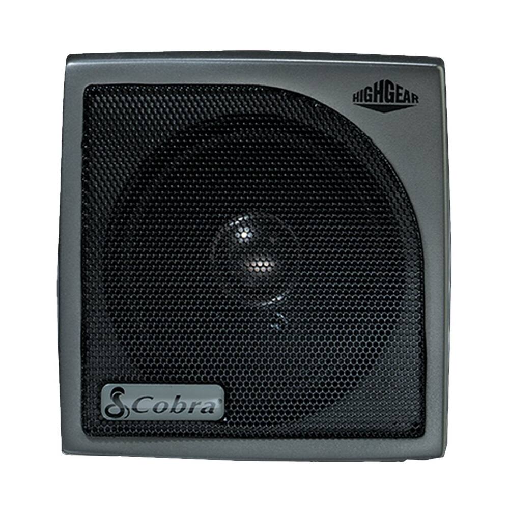 Front. Cobra - HighGear HG S100 Dynamic External CB Speaker - Gunmetal Gray.