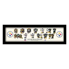 Sporticulture - Pittsburgh Steelers 8" x 26" Framed Art Uniform Heritage Print - Multicolor