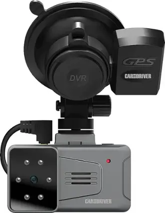 Front. Car and Driver - Driver Fatigue Monitor with Face and Eye Tracking and Safety Alerts - Gray.
