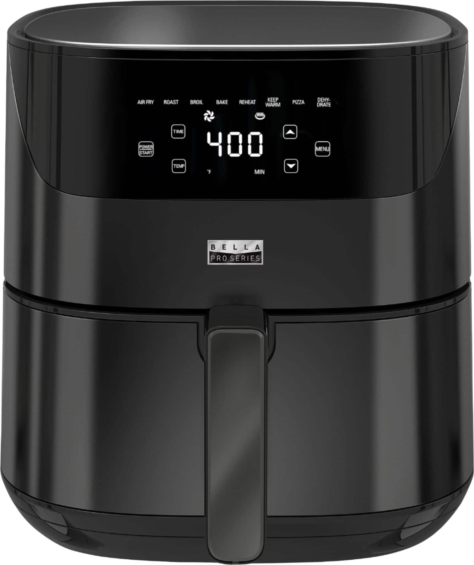 Bella Pro Series - 6.3-qt. Touchscreen Air Fryer - Black Stainless