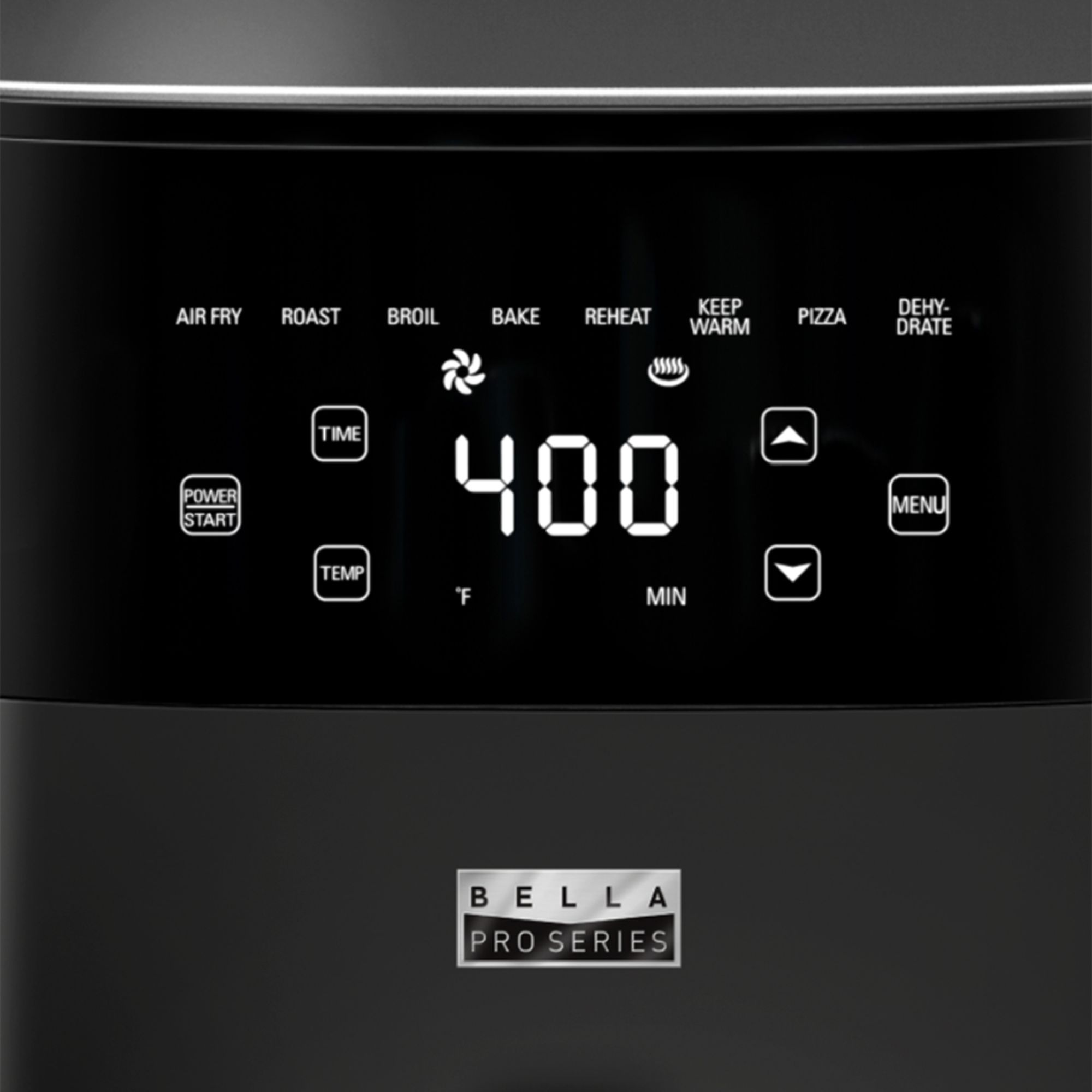 Bella Pro Series - 6.3-qt. Touchscreen Air Fryer - Black Stainless