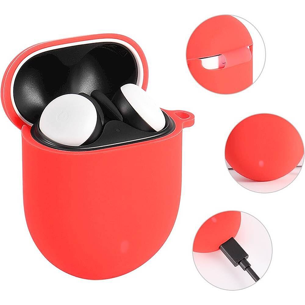 Alt View 11. SaharaCase - Silicone Case for Google Pixel Buds - Red.