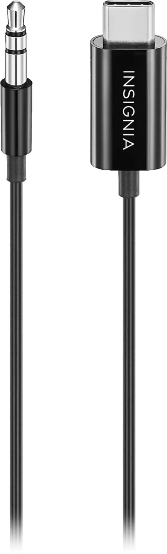 Left. Insignia™ - 3’ USB-C to 3.5 mm Cable - Black.