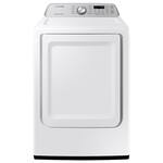 Samsung - 7.4 Cu. Ft. Electric Dryer with 10 Cycles and Sensor Dry - White - Front_Standard