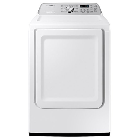 Front Zoom. Samsung - 7.4 Cu. Ft. Electric Dryer with 10 Cycles and Sensor Dry - White.