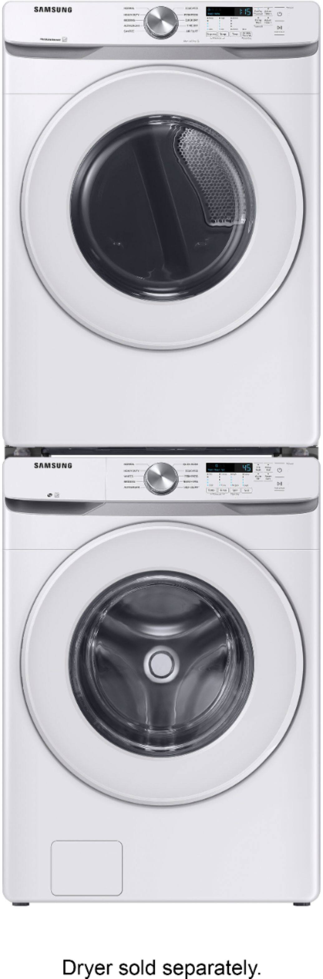 Alt View 12. Samsung - 4.5 Cu. Ft. High Efficiency Stackable Smart Front Load Washer with Vibration Reduction Technology+ - White.