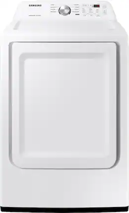 Front. Samsung - 7.2 Cu. Ft. Gas Dryer with Sensor Dry - White.