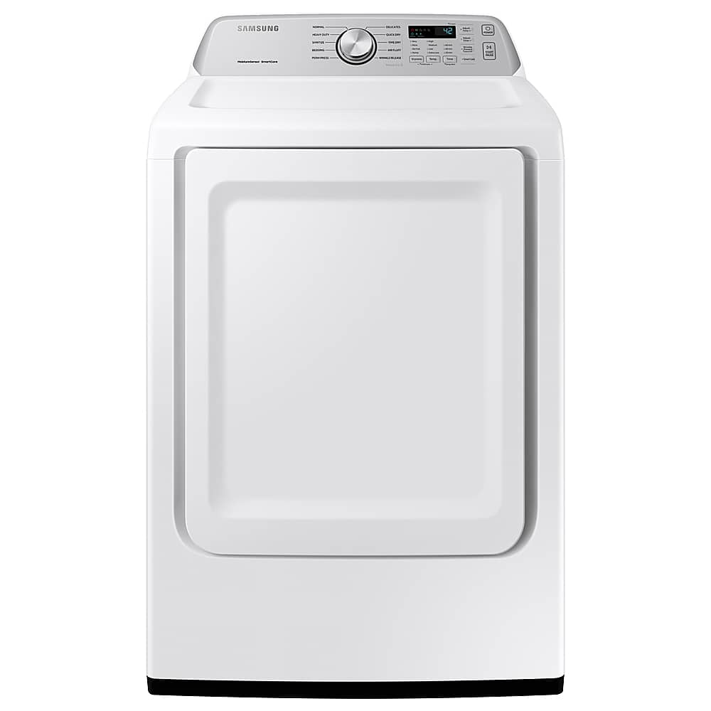 Front. Samsung - 7.4 Cu. Ft. Gas Dryer with Sensor Dry - White.