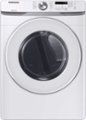 Front. Samsung - 7.5 Cu. Ft. Stackable Gas Dryer with Sensor Dry - White.