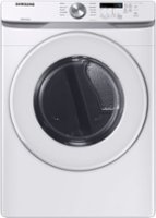 Samsung - 7.5 Cu. Ft. Stackable Gas Dryer with Sensor Dry - White - Front_Zoom