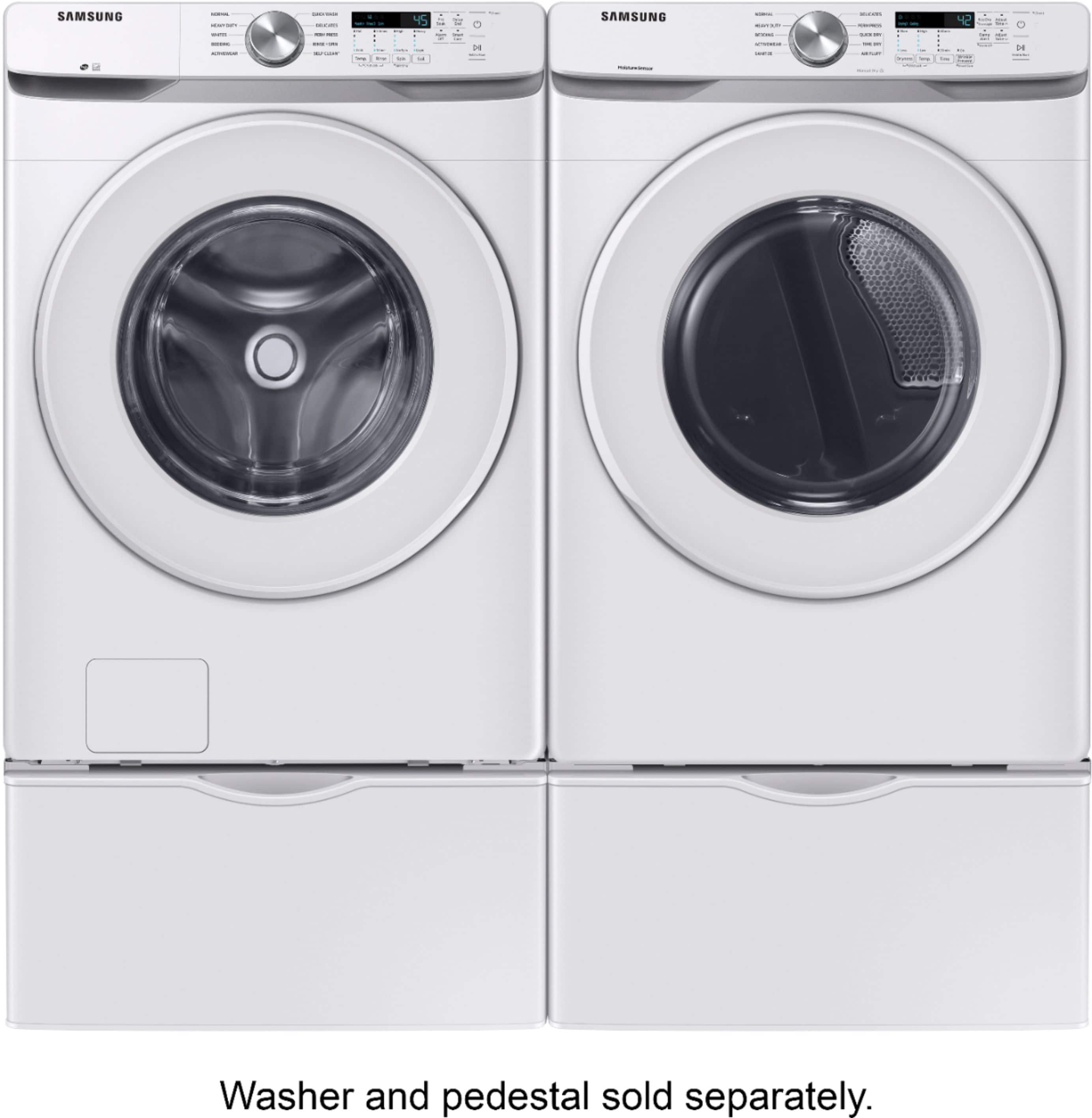 Alt View 6. Samsung - 7.5 Cu. Ft. Stackable Gas Dryer with Sensor Dry - White.