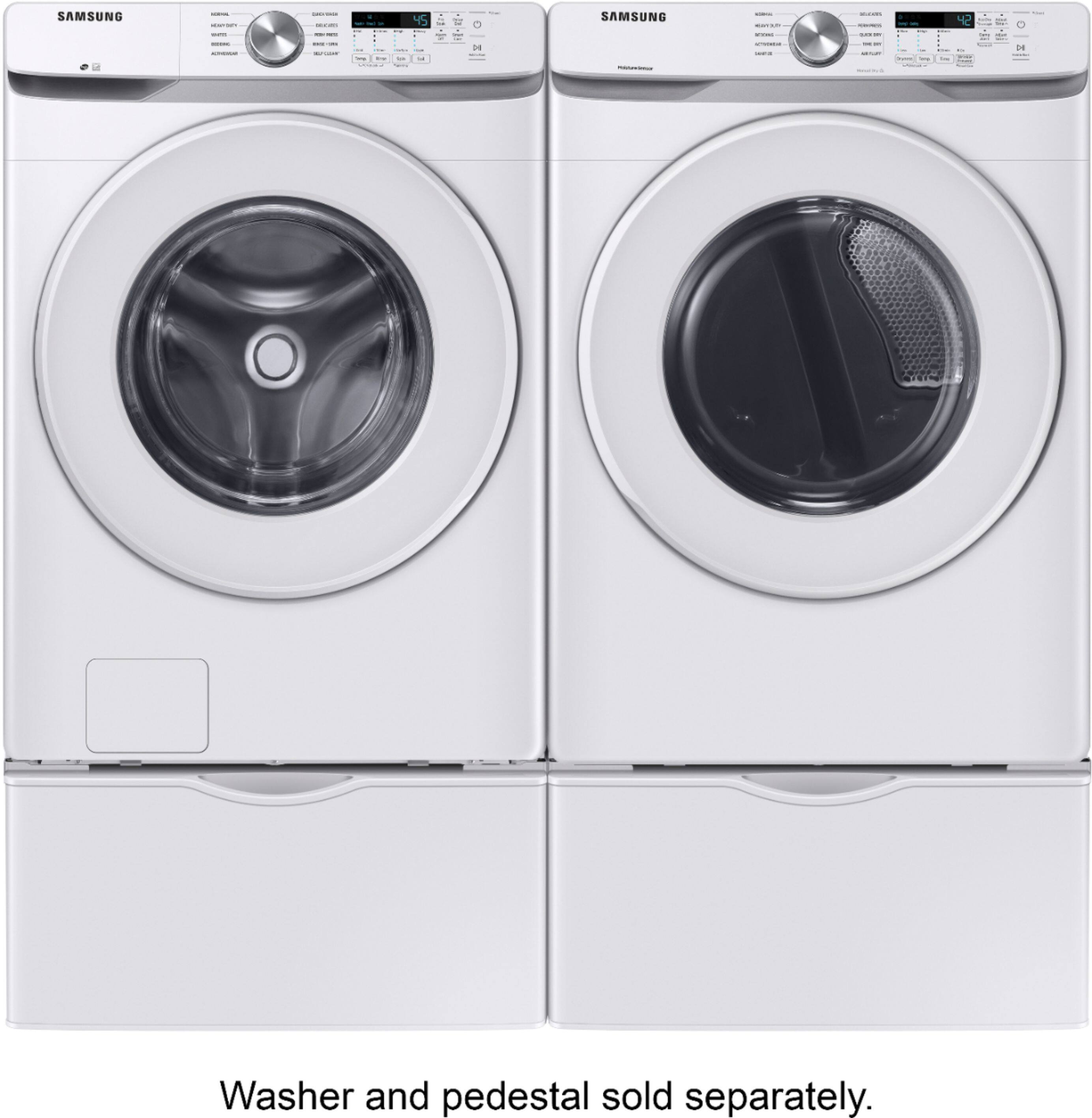 Alt View 6. Samsung - 7.5 Cu. Ft. Stackable Gas Dryer with Sensor Dry - White.