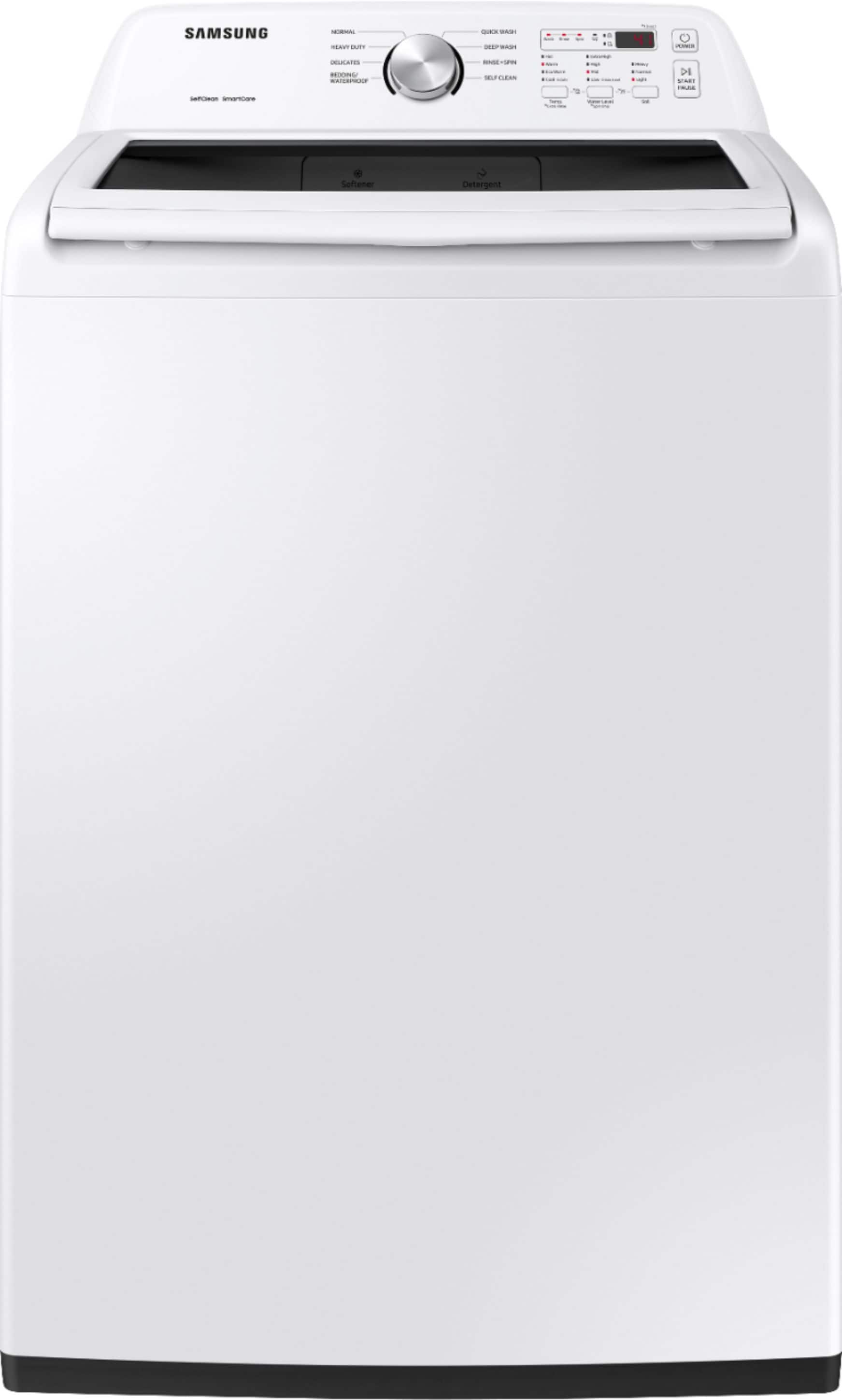 Front. Samsung - 4.5 Cu. Ft. High-Efficiency Top Load Washer with Vibration Reduction Technology+ - White.