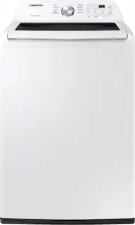 Front. Samsung - 4.5 Cu. Ft. High-Efficiency Top Load Washer with Vibration Reduction Technology+ - White.
