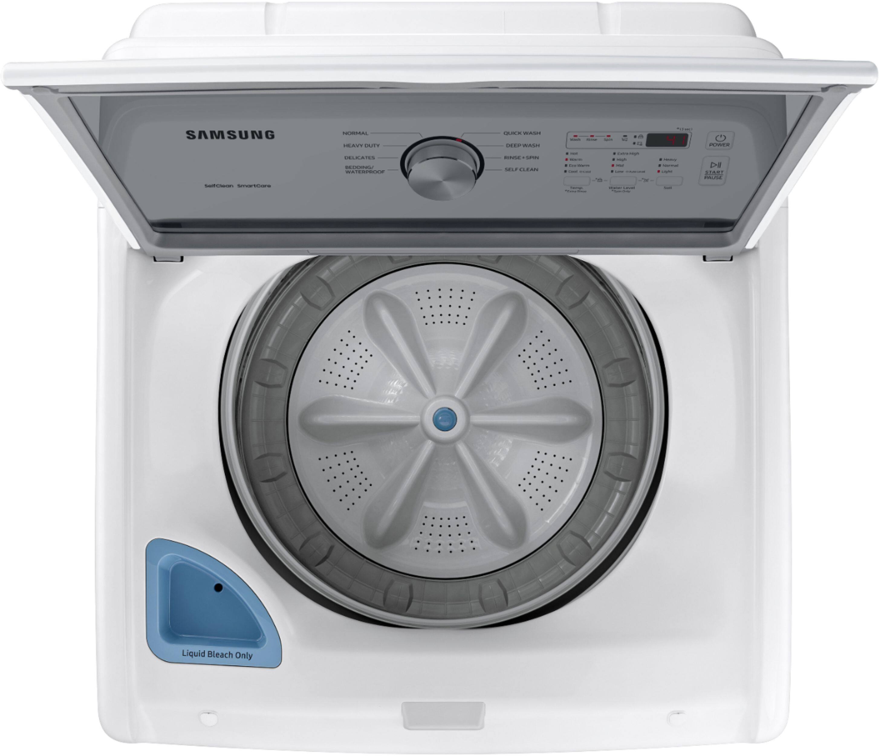 Alt View 22. Samsung - 4.5 Cu. Ft. High-Efficiency Top Load Washer with Vibration Reduction Technology+ - White.