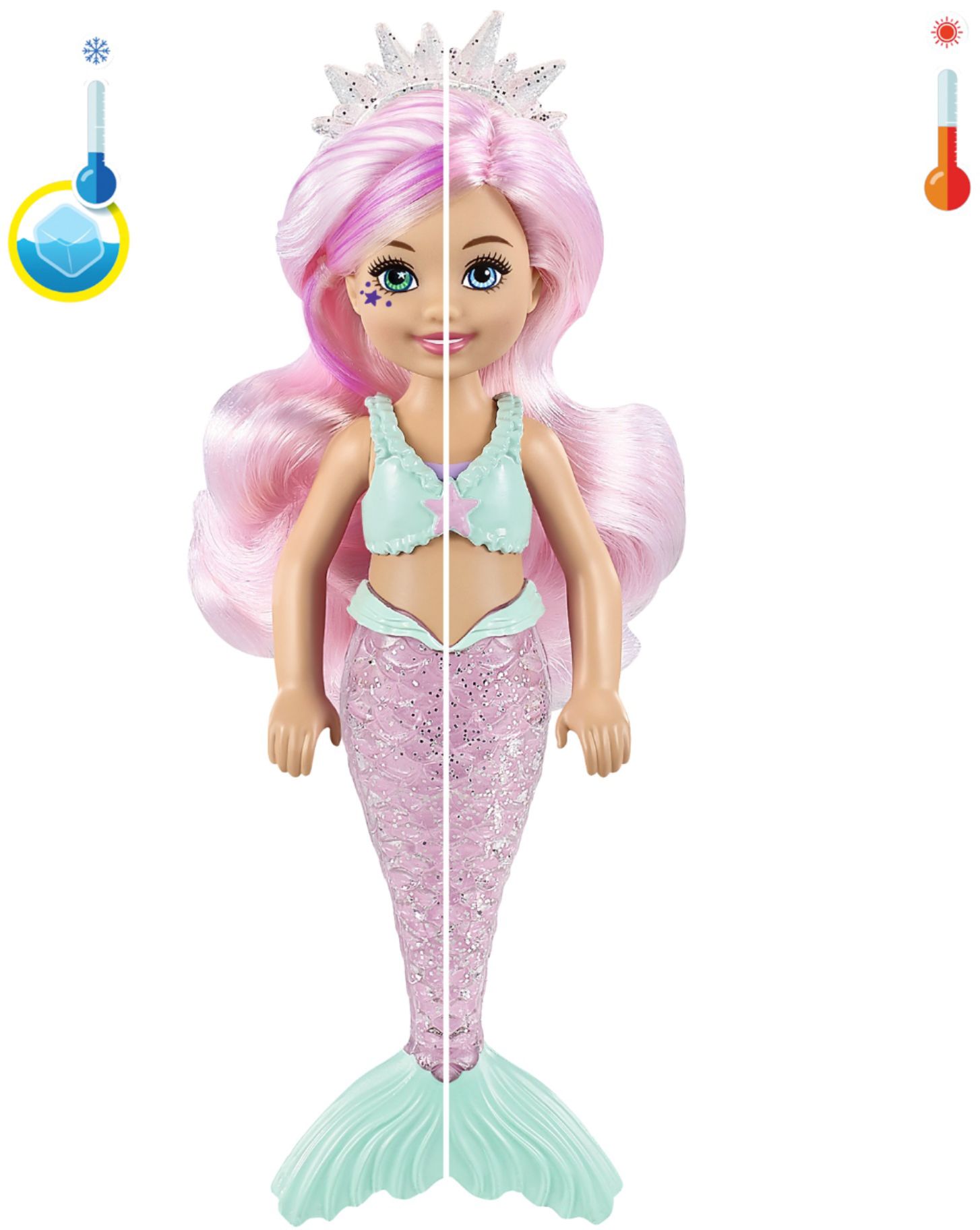 Barbie Color Reveal Chelsea Mermaid Doll With 6 Surprises 3 Mystery Bags for sale online