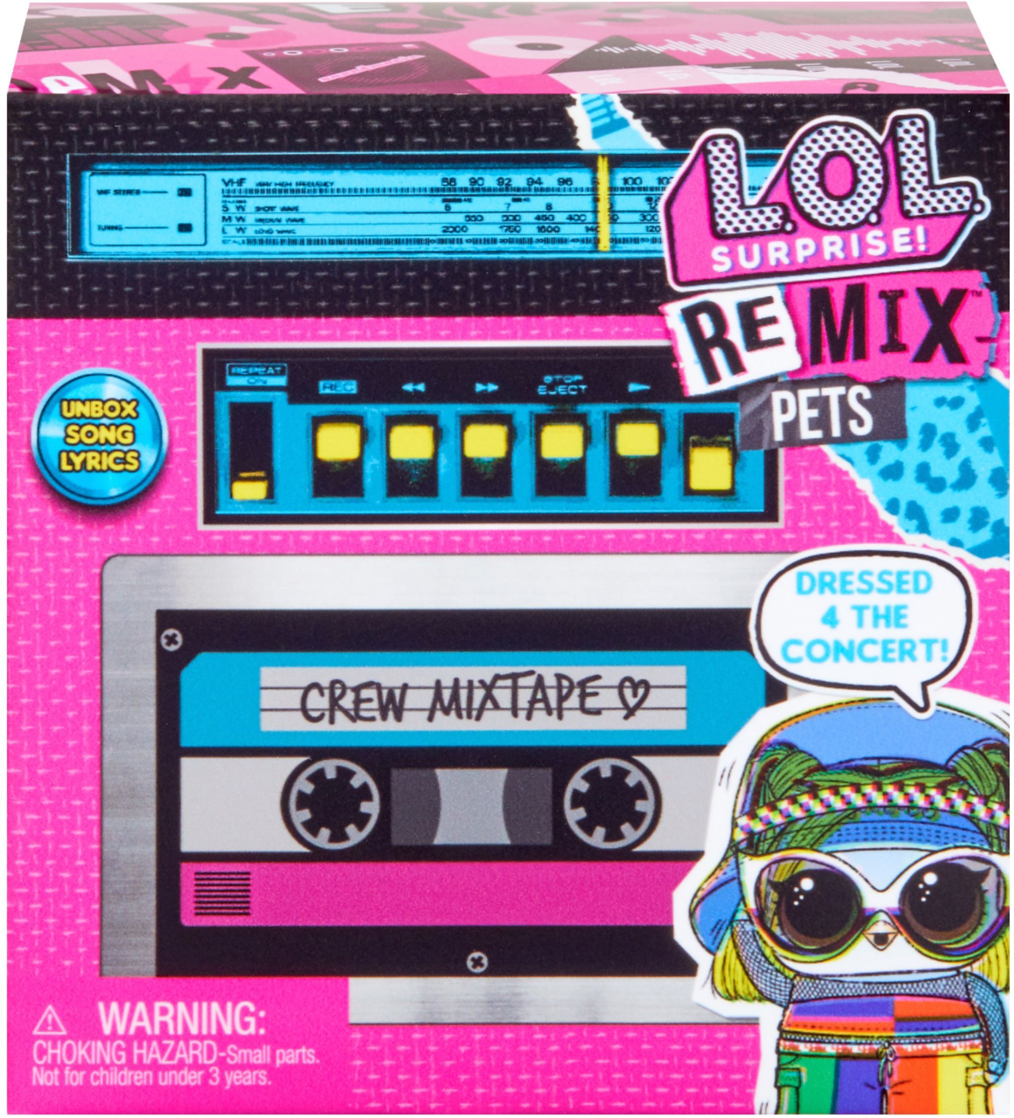 LOL Surprise Remix Pets 9 Surprises Includes Music Cassette Tape and Accessories for sale online 