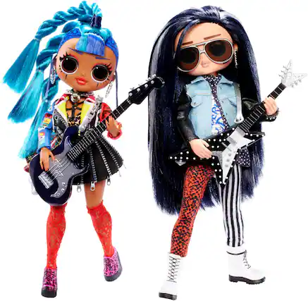 Front. L.O.L. Surprise! - L.O.L. Surprise! O.M.G. Remix Rocker Boi and Punk Grrrl 2 Pack – 2 Fashion Dolls with Music.