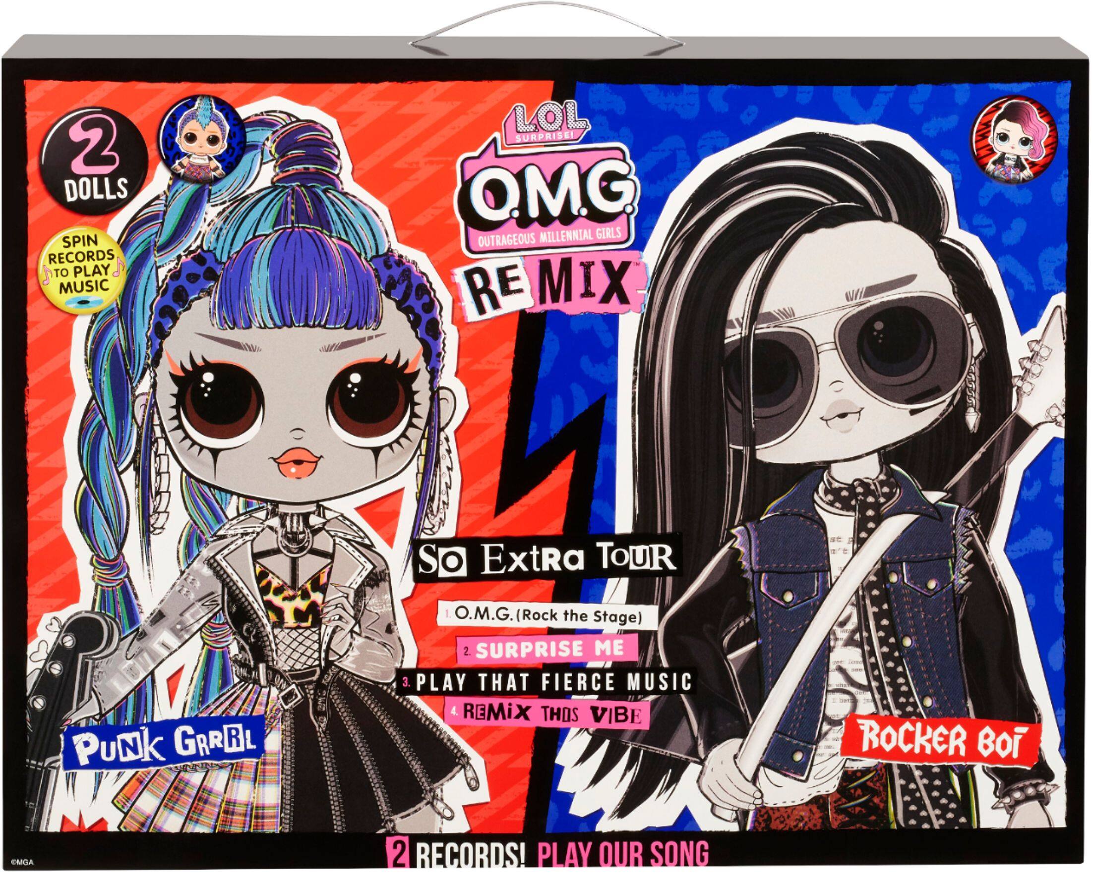Alt View 11. L.O.L. Surprise! - L.O.L. Surprise! O.M.G. Remix Rocker Boi and Punk Grrrl 2 Pack – 2 Fashion Dolls with Music.