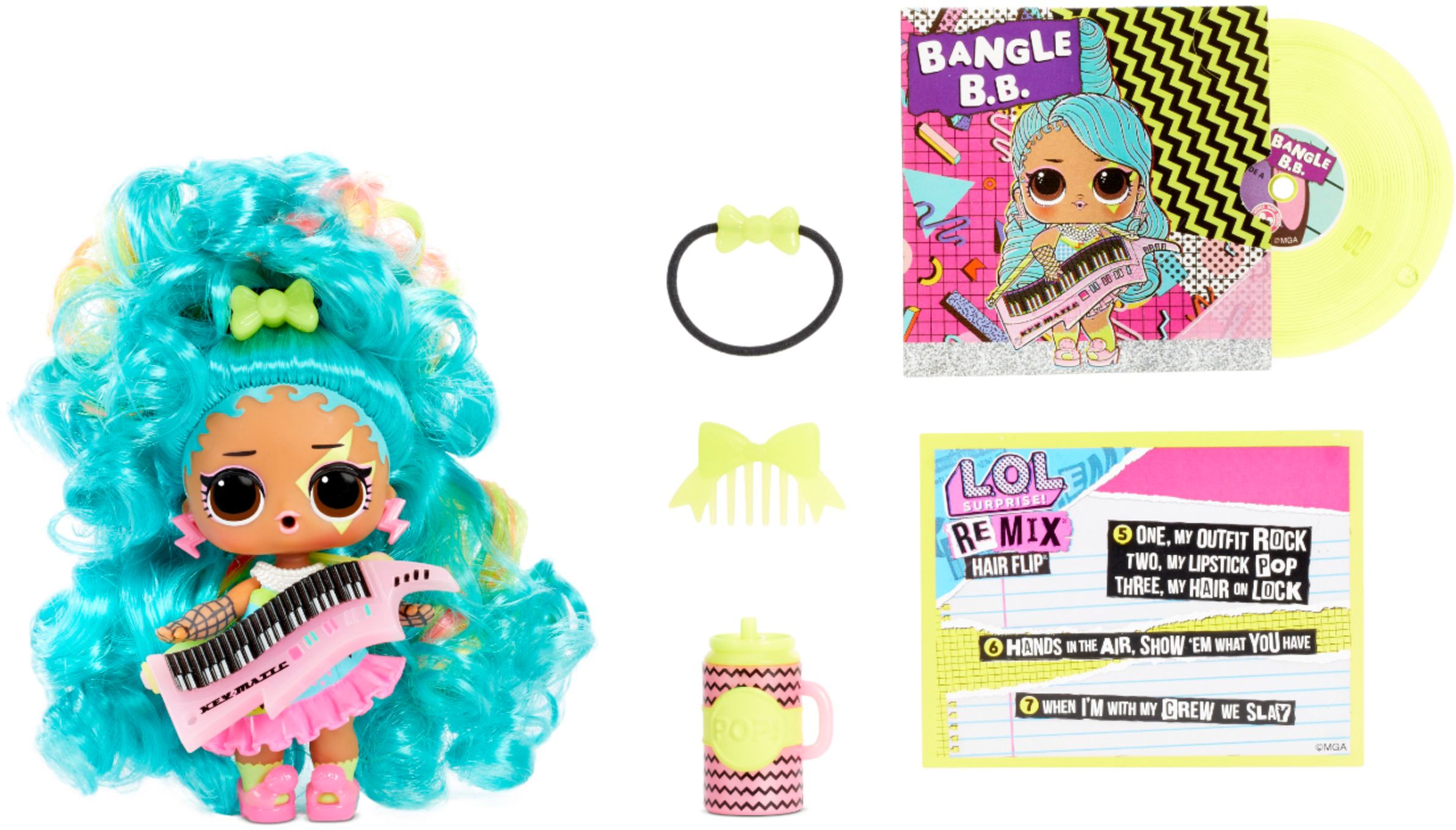 Best Buy: . Surprise! Remix Hair Flip Dolls – 15 Surprises with Hair  Reveal & Music 566960