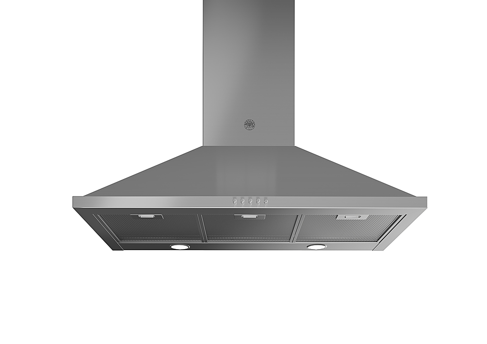 Angle View: Bertazzoni - Professional Series 36” Vented Out or Recirculating Range Hood - Stainless steel