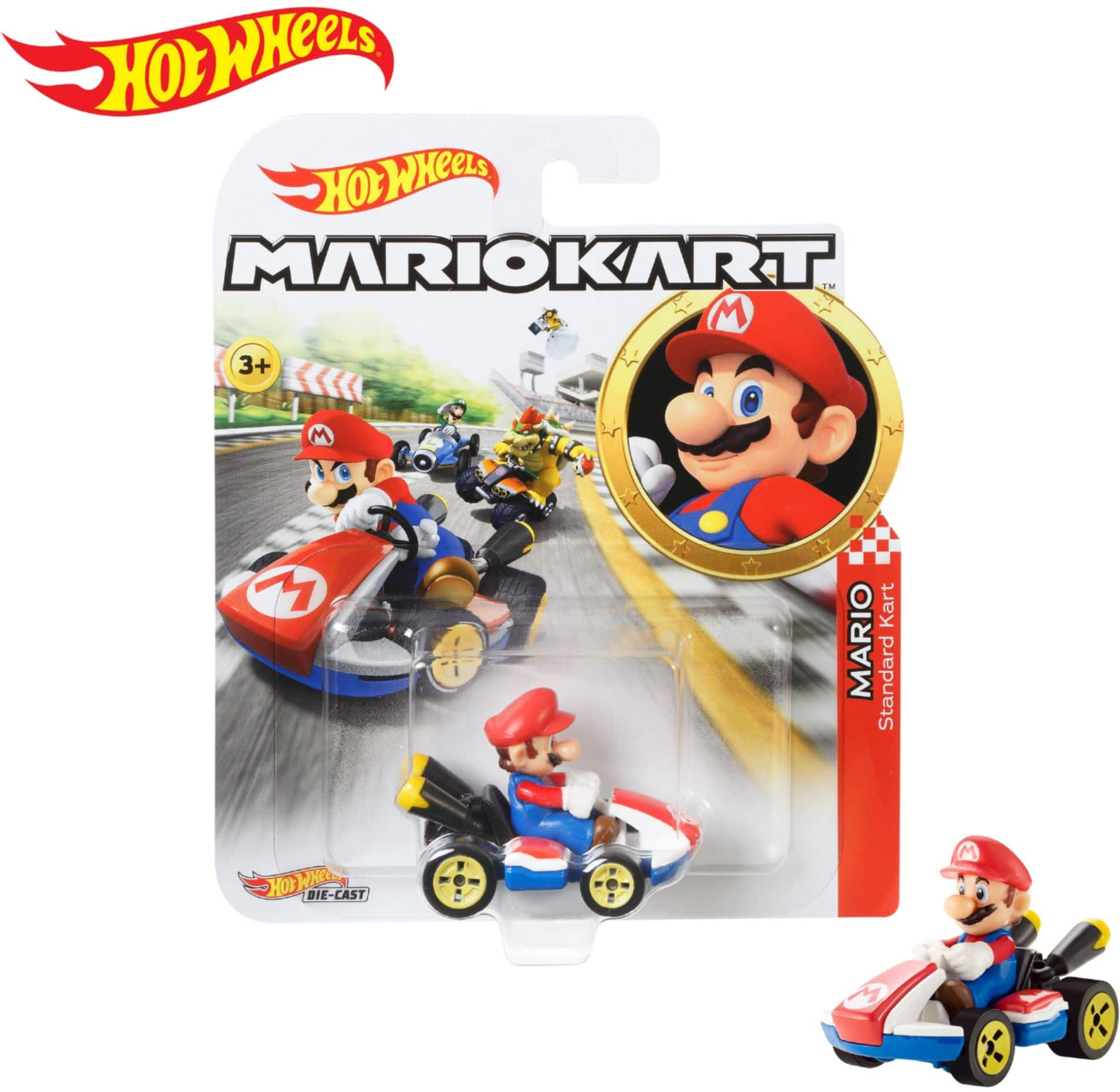 Mario Kart Hot Wheels Character Vehicle Styles May Vary GBG25