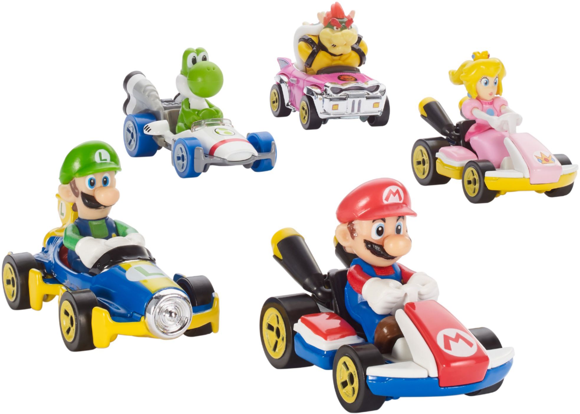 Left View: Mario Kart - Hot Wheels Character Vehicle - Styles May Vary