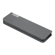 Front. Lenovo - USB-C Mini Docking Station - Iron Gray.