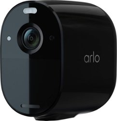 Arlo - Essential Spotlight Camera – Indoor/Outdoor Wire-Free 1080p Security Camera - Black - Front_Zoom