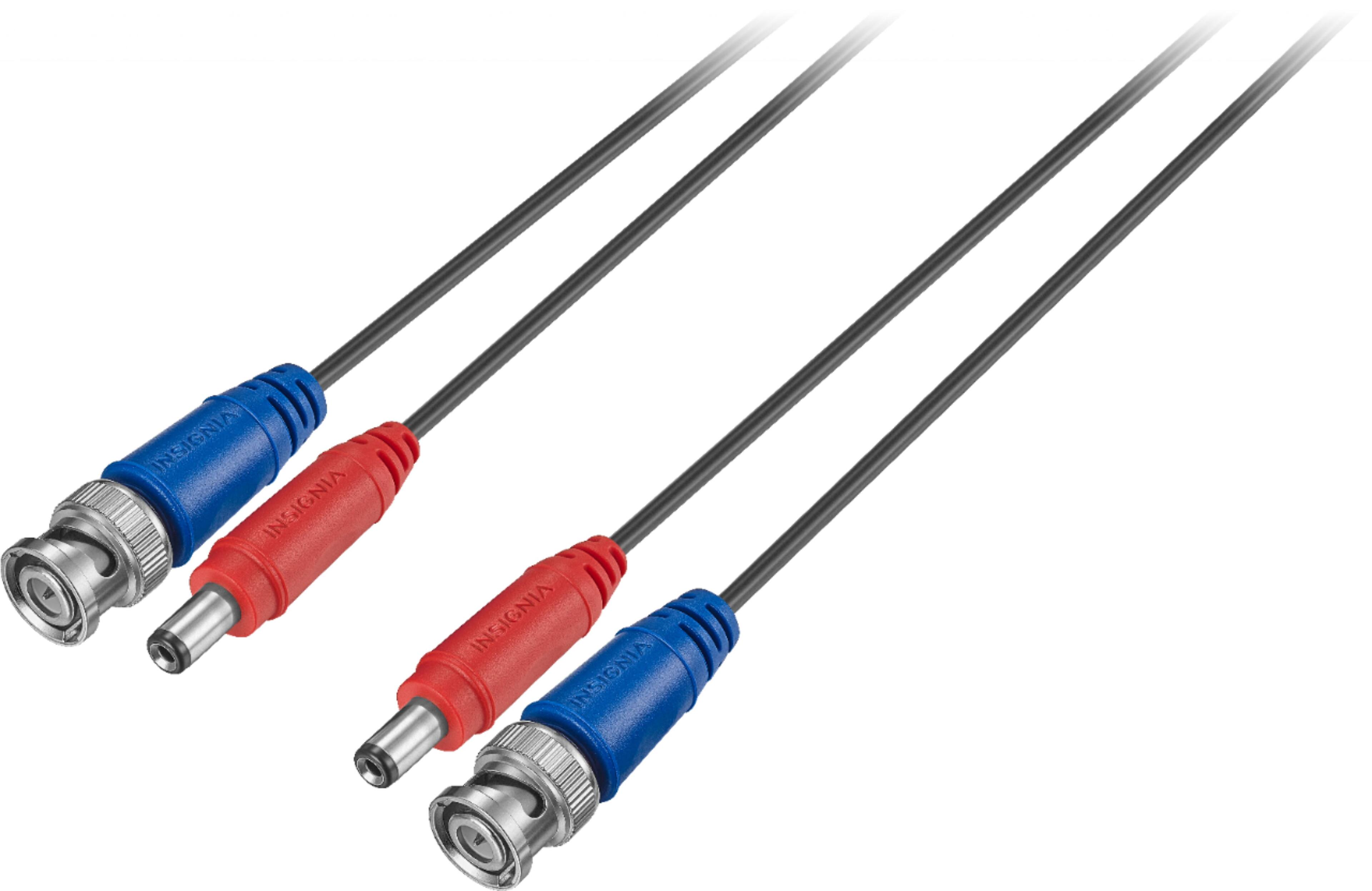 Left. Insignia™ - 100' 4K In-Wall Premium Video/Power Security Cable - Black.