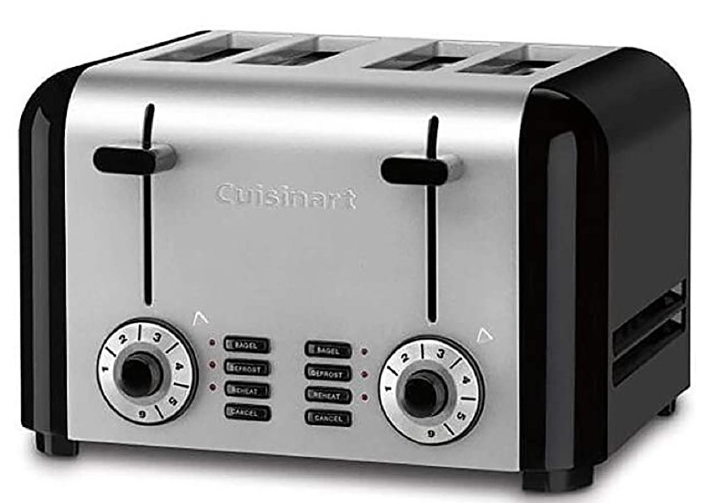 Cuisinart - 4-Slice Compact Stainless Toaster - Black / Stainless