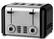 Left. Cuisinart - 4-Slice Compact Stainless Toaster - Black / Stainless.