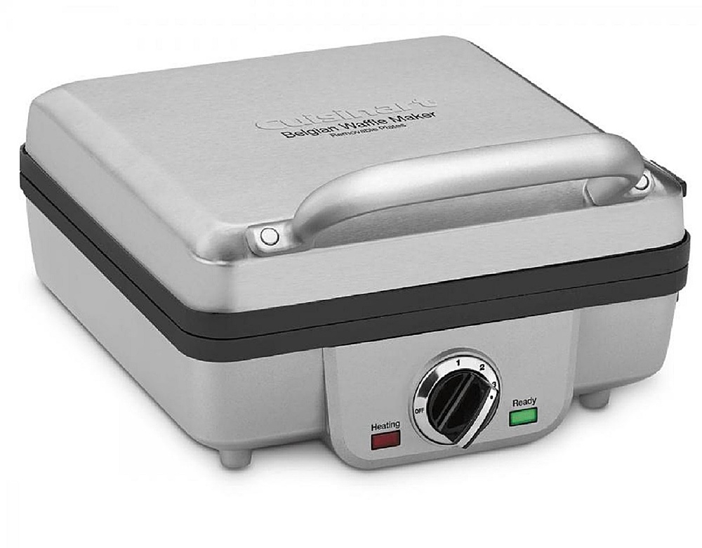 Cuisinart - Belgian Waffle Maker with Pancake Plates - Brushed Stainless