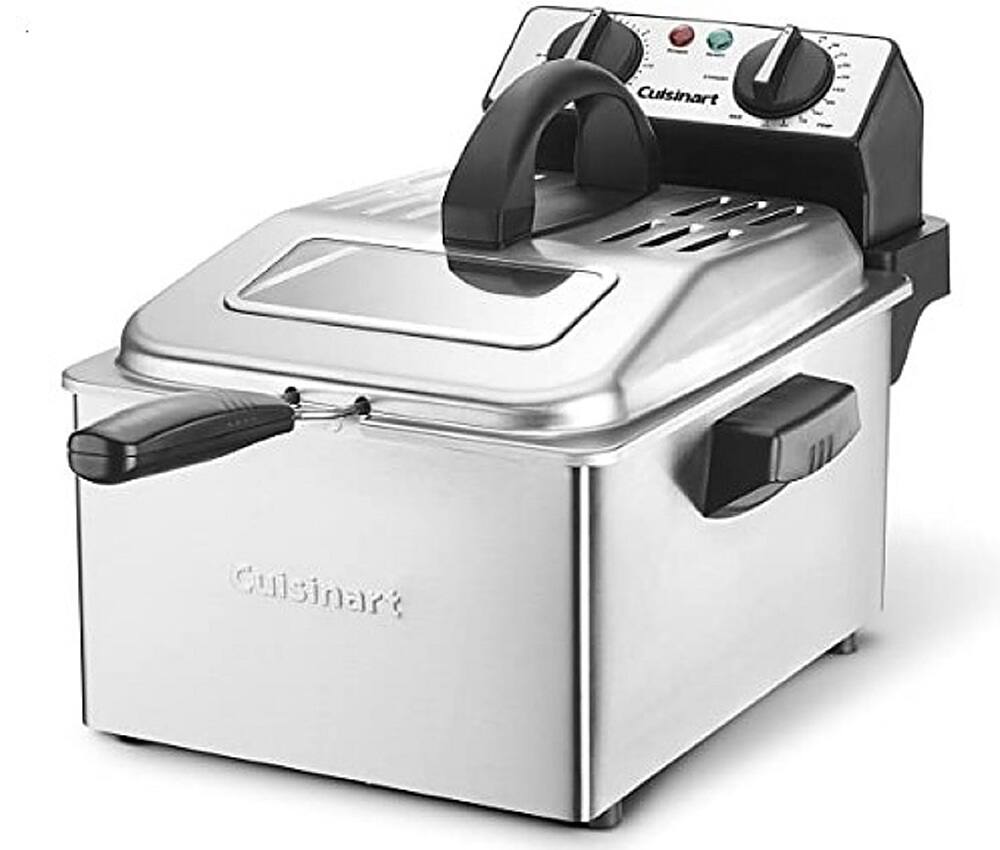 Alt View 11. Cuisinart - 4qt Analog Deep Fryer - Stainless Steel.