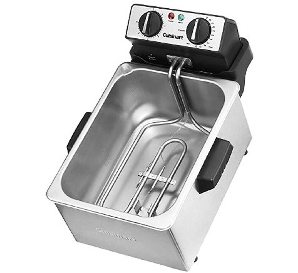 Alt View 12. Cuisinart - 4qt Analog Deep Fryer - Stainless Steel.