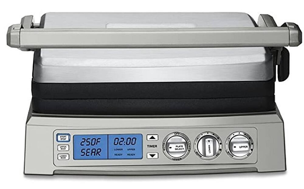 Alt View 11. Cuisinart - Countertop Indoor Griddler Elite - Stainless Steel.