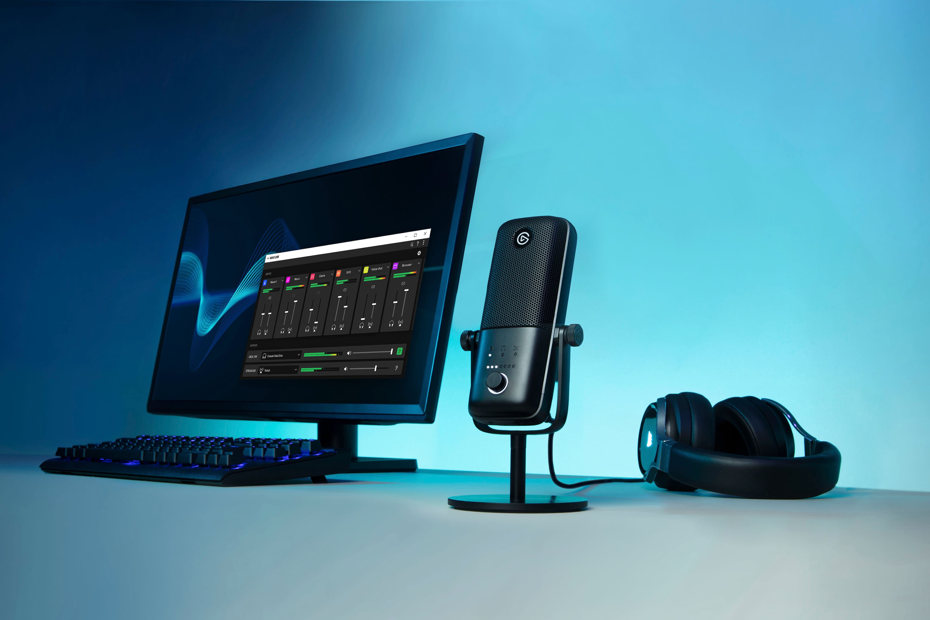 Alt View 11. Elgato - Wave:3 Wired Cardioid Condenser USB Microphone - Black.