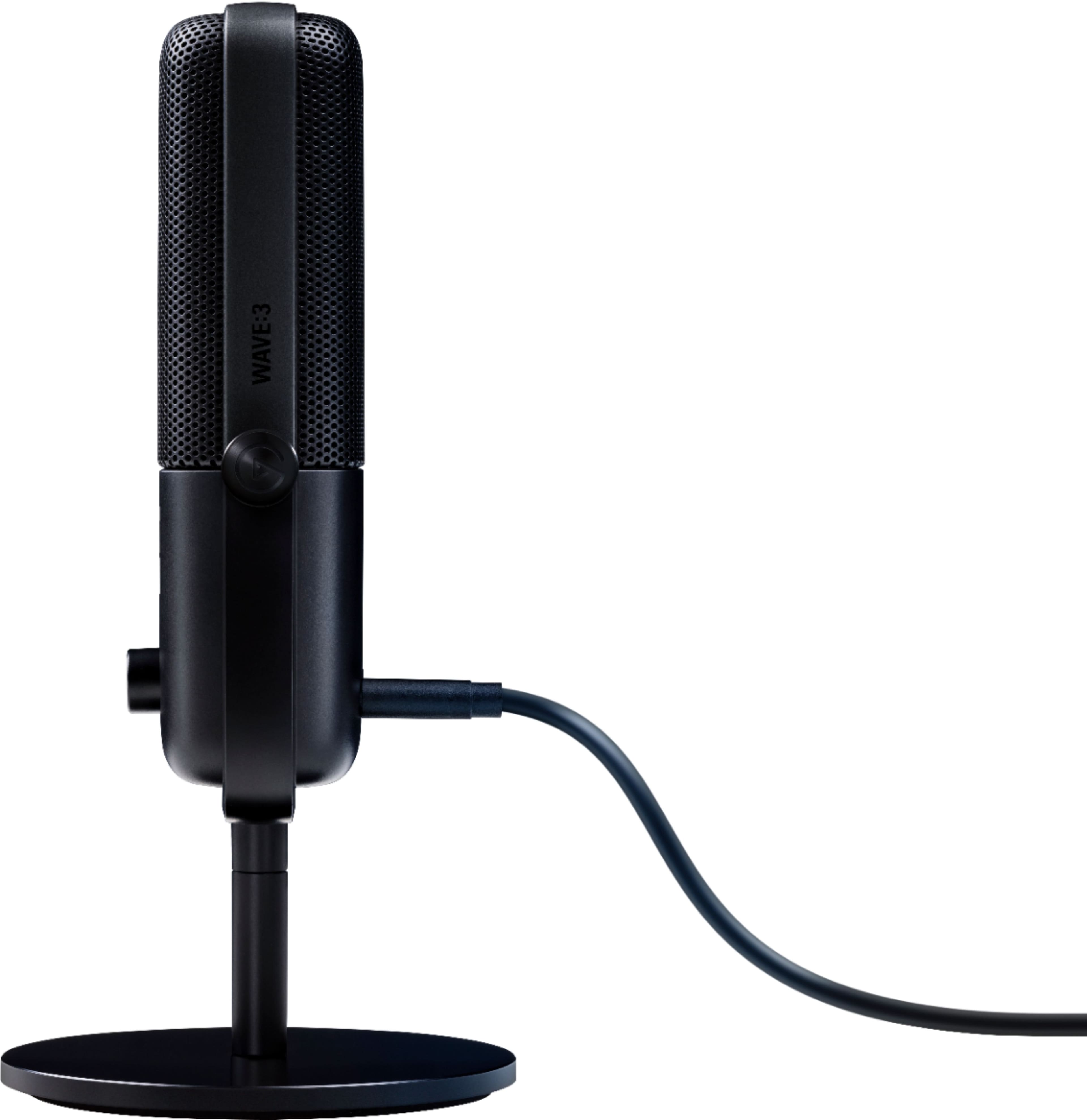 Left. Elgato - Wave:3 Wired Cardioid Condenser USB Microphone - Black.