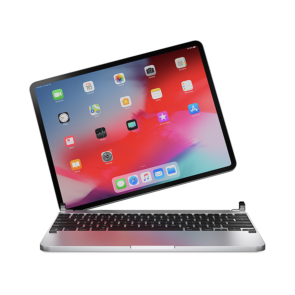 Brydge - Pro Wireless Keyboard for 12.9-inch Apple iPad Pro (4th Gen 2020 & 3rd Gen 2018) - Silver