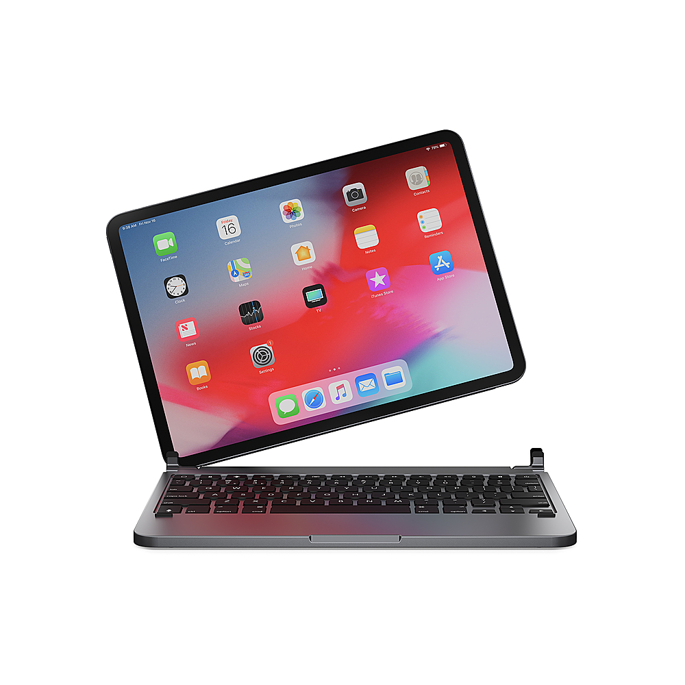 Brydge - Pro Wireless Keyboard for 11-inch Apple iPad Pro (2nd Gen 2020 & 1st Gen 2018) - Space Gray