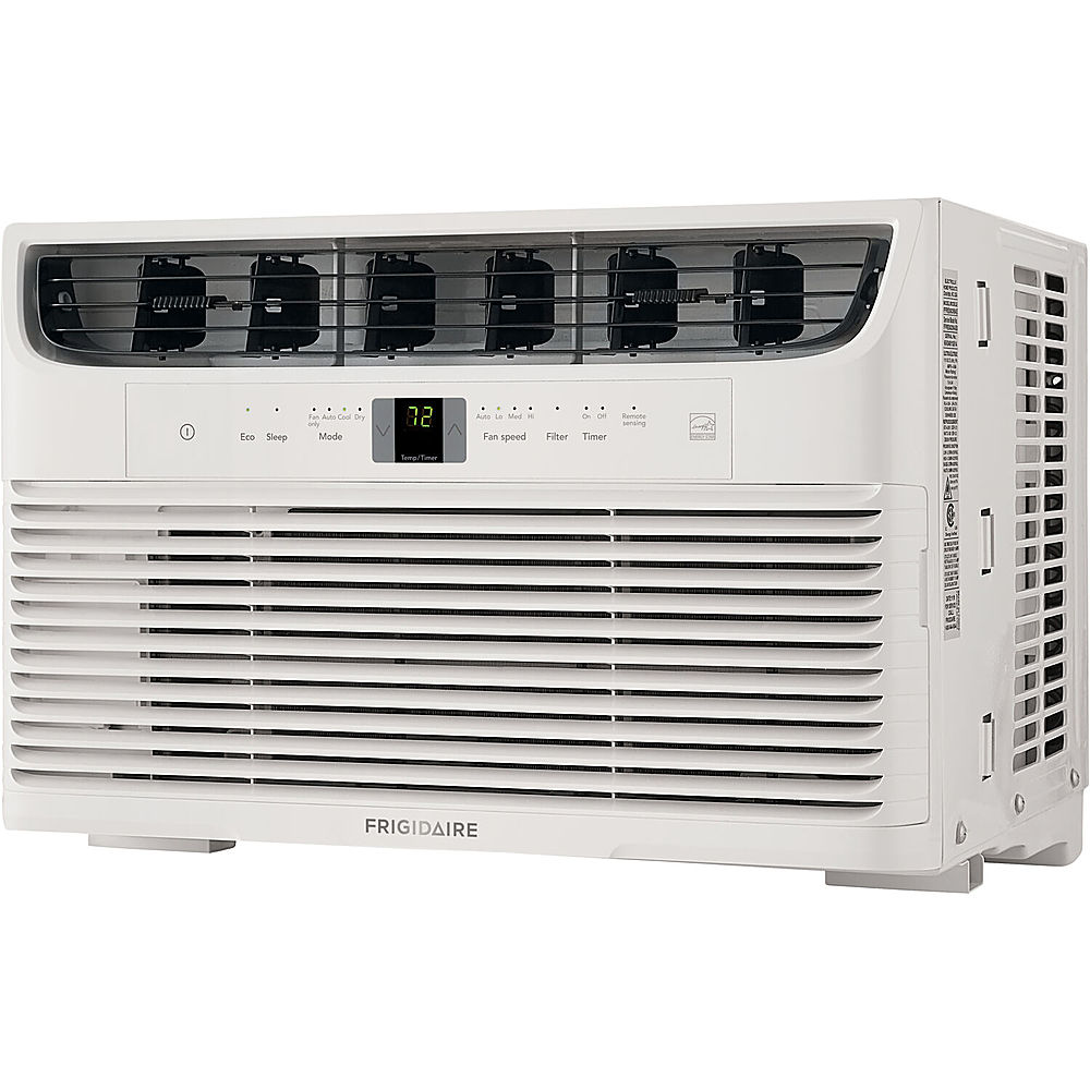 Left View: Frigidaire - Energy Star 350 sq ft Window-Mounted Mini-Compact Air Conditioner - White