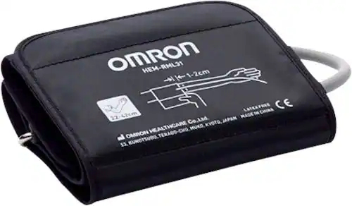 Angle. Omron - Wide-Range D-Ring Cuff - Black.