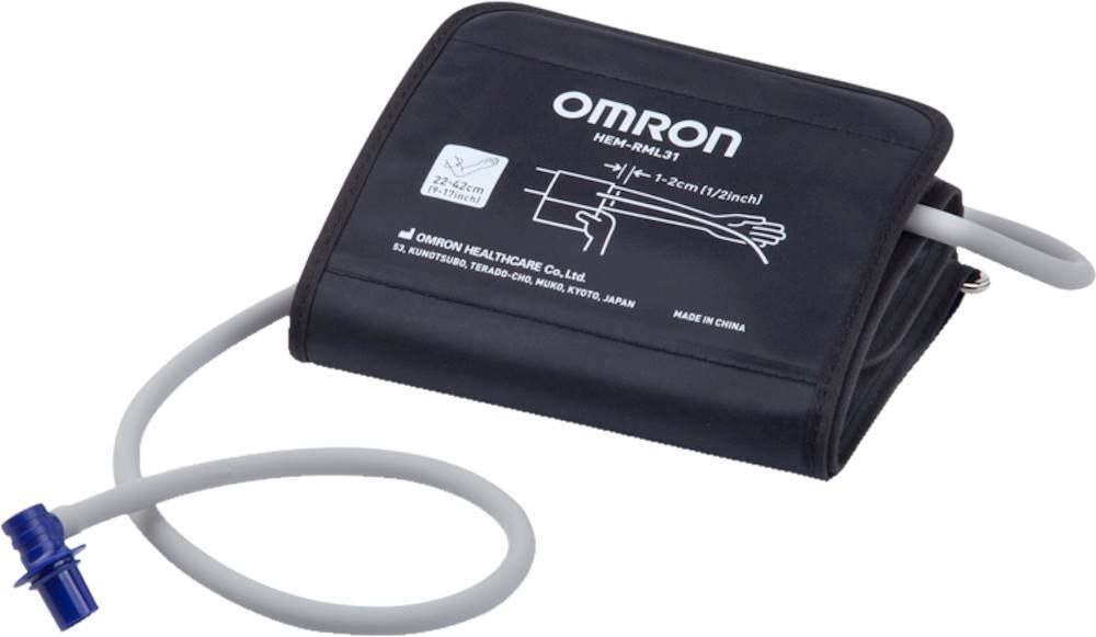 Left. Omron - Wide-Range D-Ring Cuff - Black.