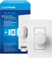Lutron - Aurora Smart Bulb Dimmer Switch for Paddle Switches, Works with Philips Hue Smart Bulbs - White - Front_Zoom