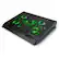 Front. ENHANCE - GX-C1 Laptop Cooling Stand with 5 LED Fans & Dual USB Ports - Green.